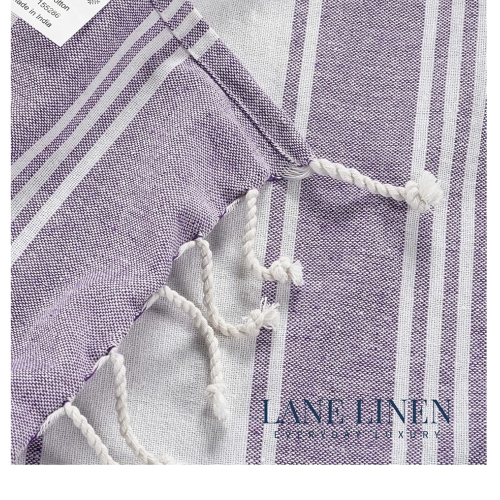 LANE LINEN, XL Beach Towel, Pre-Washed, Sand Free Towel, 39"x71"-Regal Orchid - Picture 5 of 10